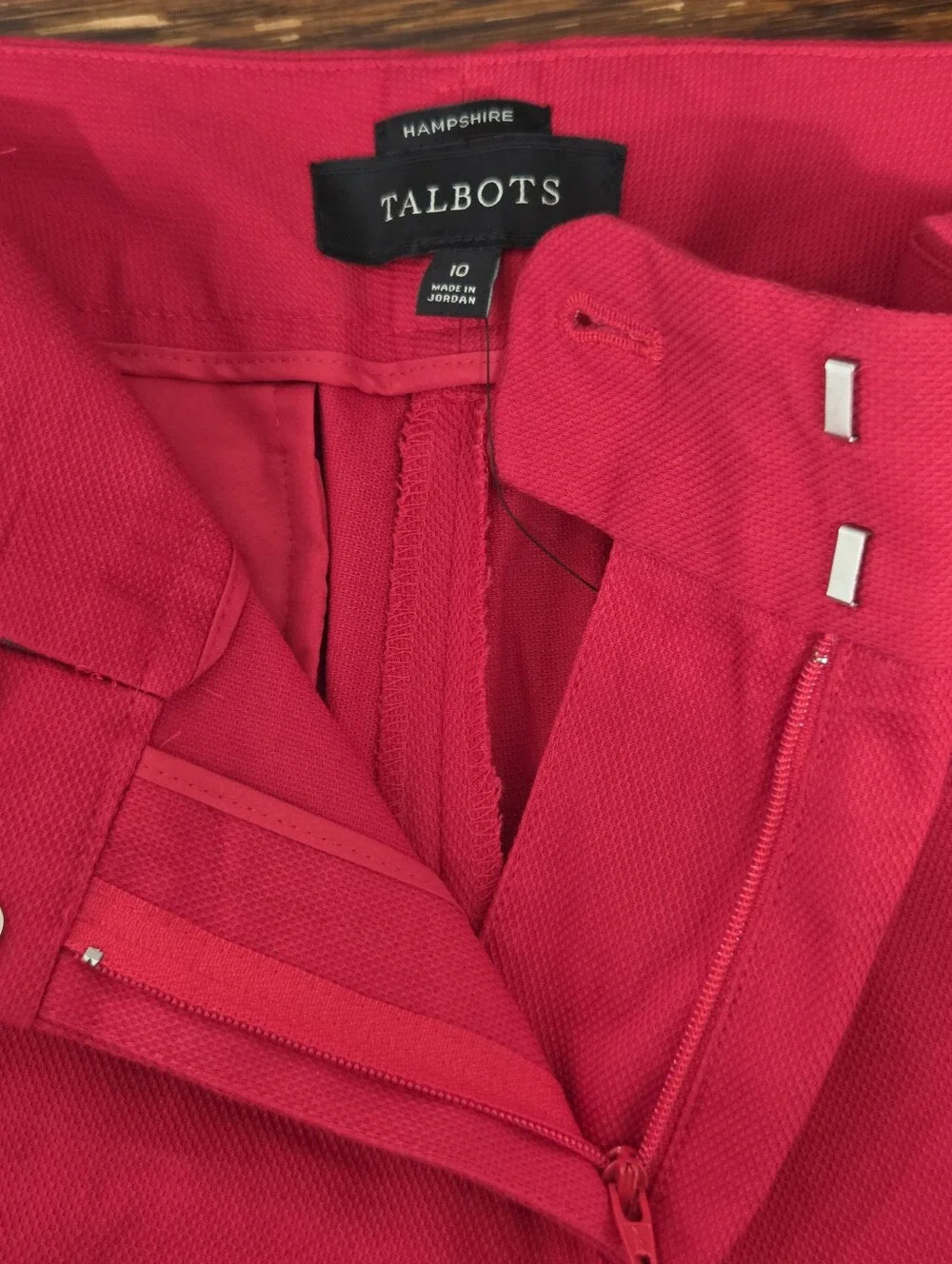 Talbots Hampshire Ankle Pants Red 10 Preppy Classic Business Casual Coastal